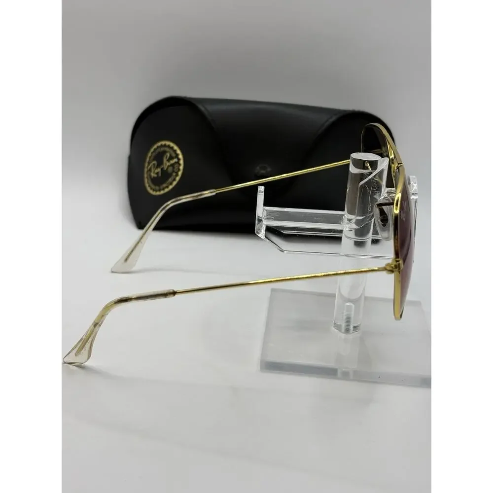Ray-Ban RB3025 Aviator Gold Purple Blue Mirror Sunglasses 58-14 140